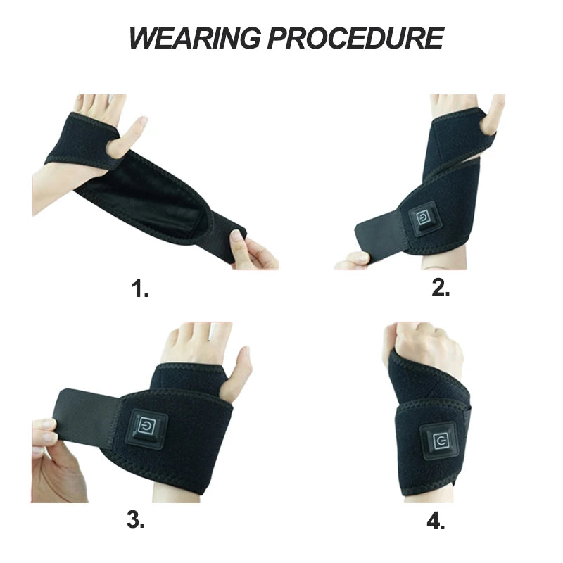 Heating Wrist Protector - Sports Protection Breathable USB Hand Massager