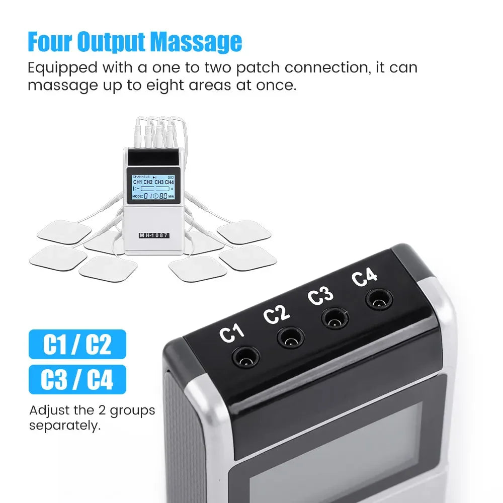 8 Electrode Pads 15 Mode EMS Tens Device