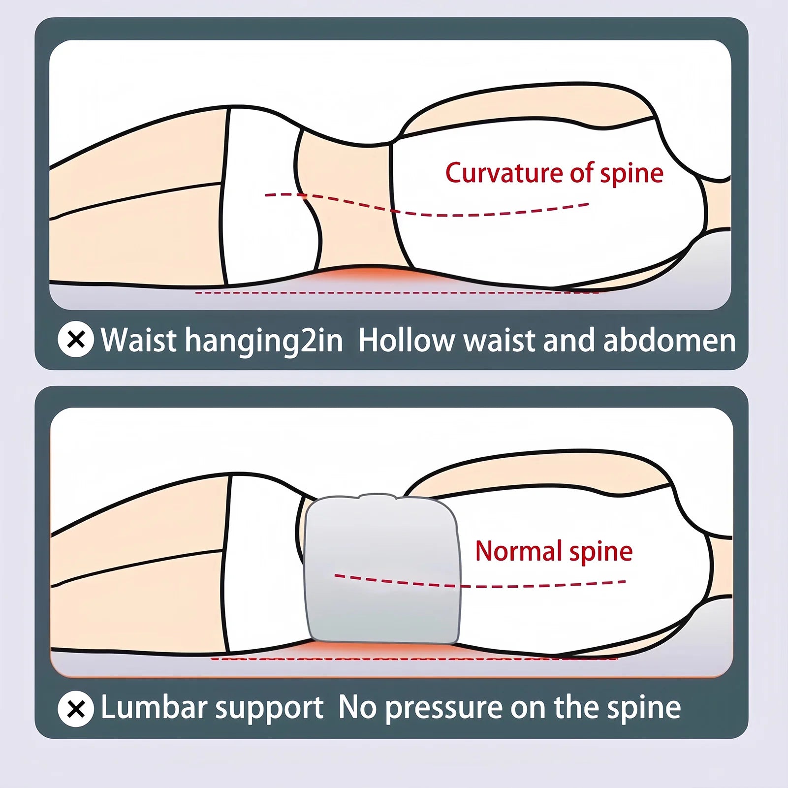Soft waist Support cushion Braces