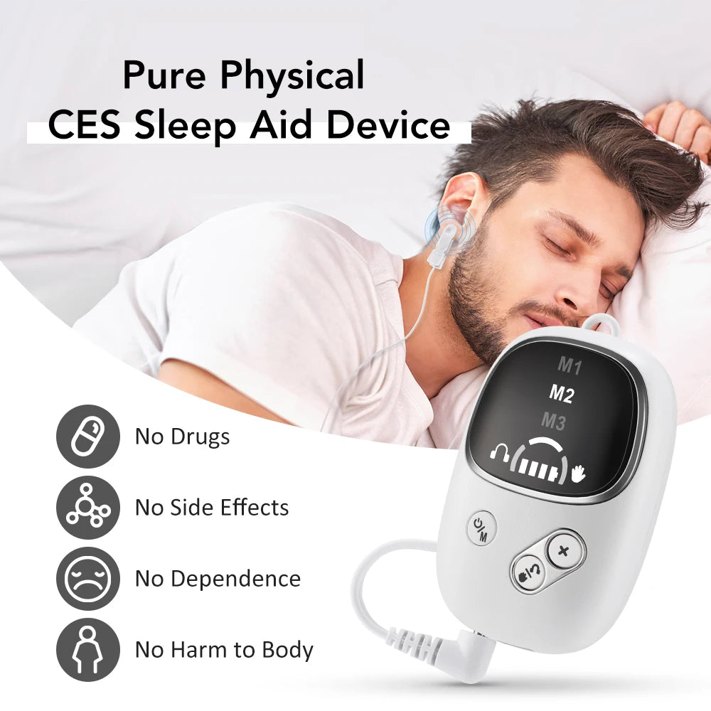 Handheld CES Sleep Aid Device Palm Pulse Massager