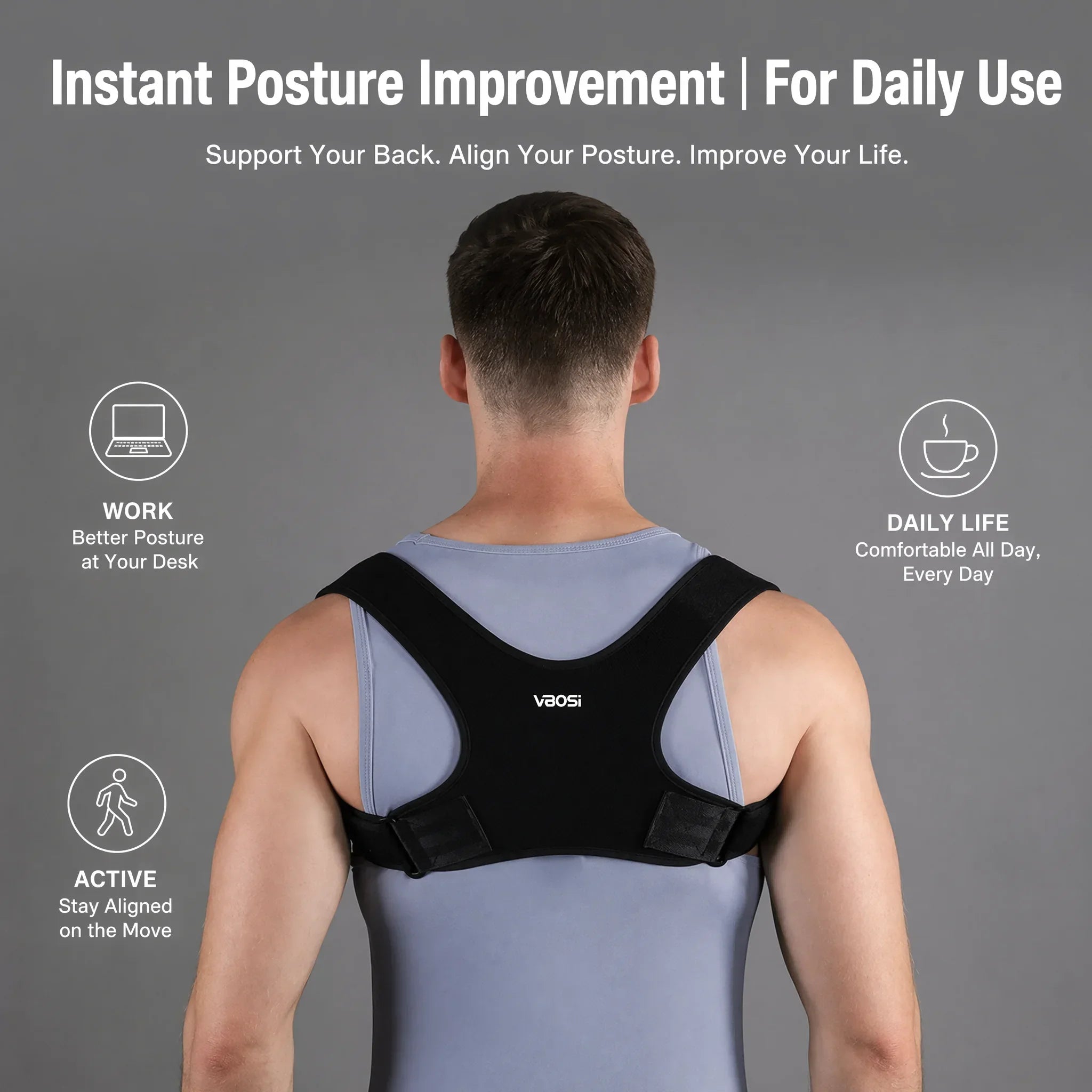 Adjustable Invisible Posture Corrector for Unisex