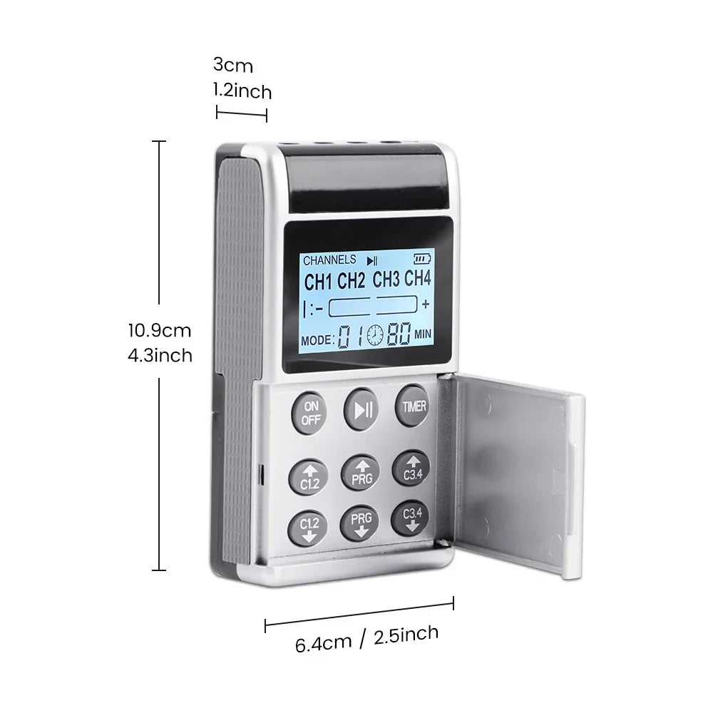 8 Electrode Pads 15 Mode EMS Tens Device